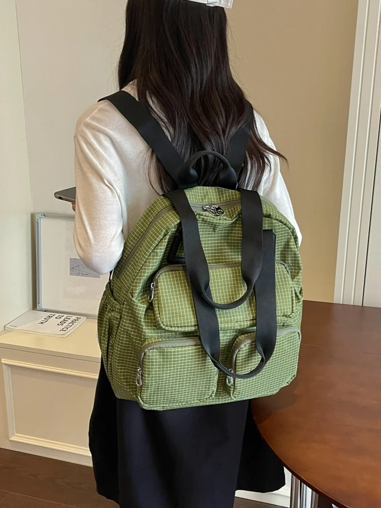 Water-Resistant Women's Backpack Large Capacity Outdoor Travel Single Shoulder Bag Korean Style Commuter Backpack High Aesthe...