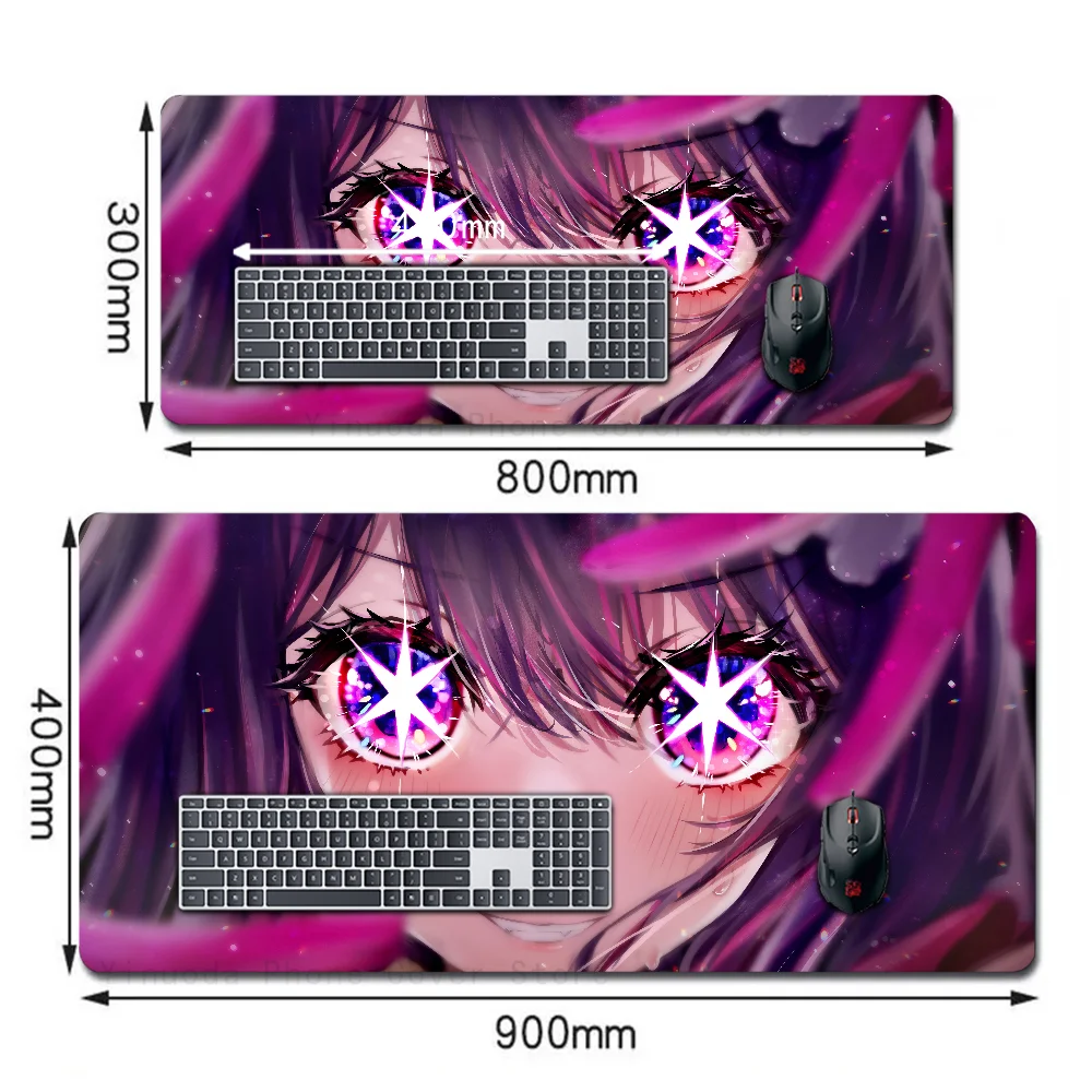 Anime Oshi No Ko Mousepad Large Gaming Mouse Pad LockEdge Thickened Computer Keyboard Table Desk Mat