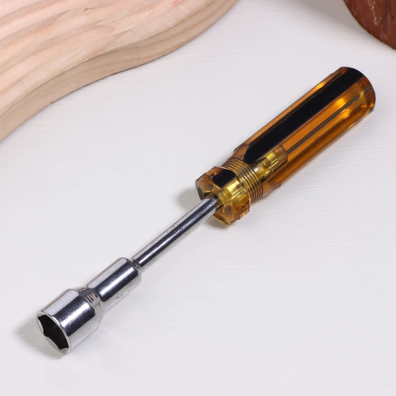 High Carbon Steel 4-14mm Hex Socket Head Handle CRV Shaft Nut Screwdriver Nut-wrench M3 M4 Screwdriver Casing Batch Hand Tools