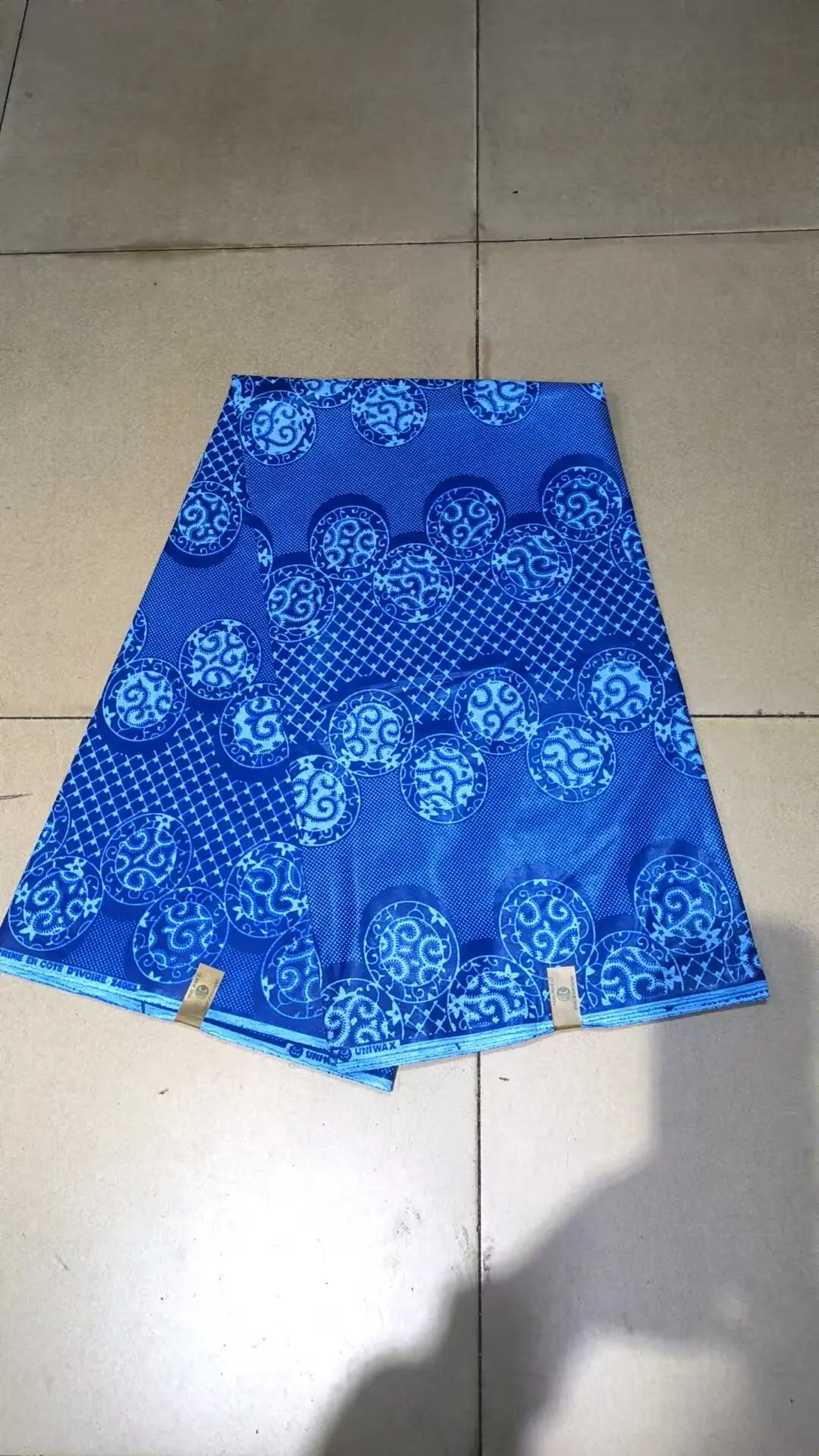 2024 New Arrival Guaranteed Veritable African Wax Fabric Ghana Style Ankara Wax Print Soft 100% Cotton Pagne Design T12