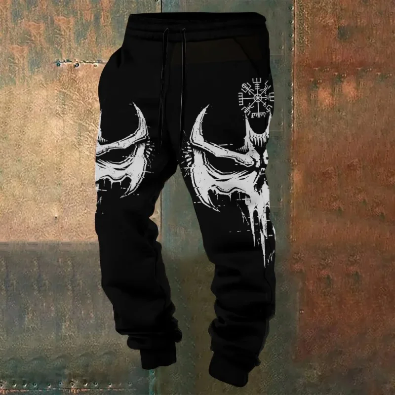 Men's Viking Retro Tribe Celtic Totem 3D Printed Casual Pants with Drawstring Warmth Leg Tights Sports Pants