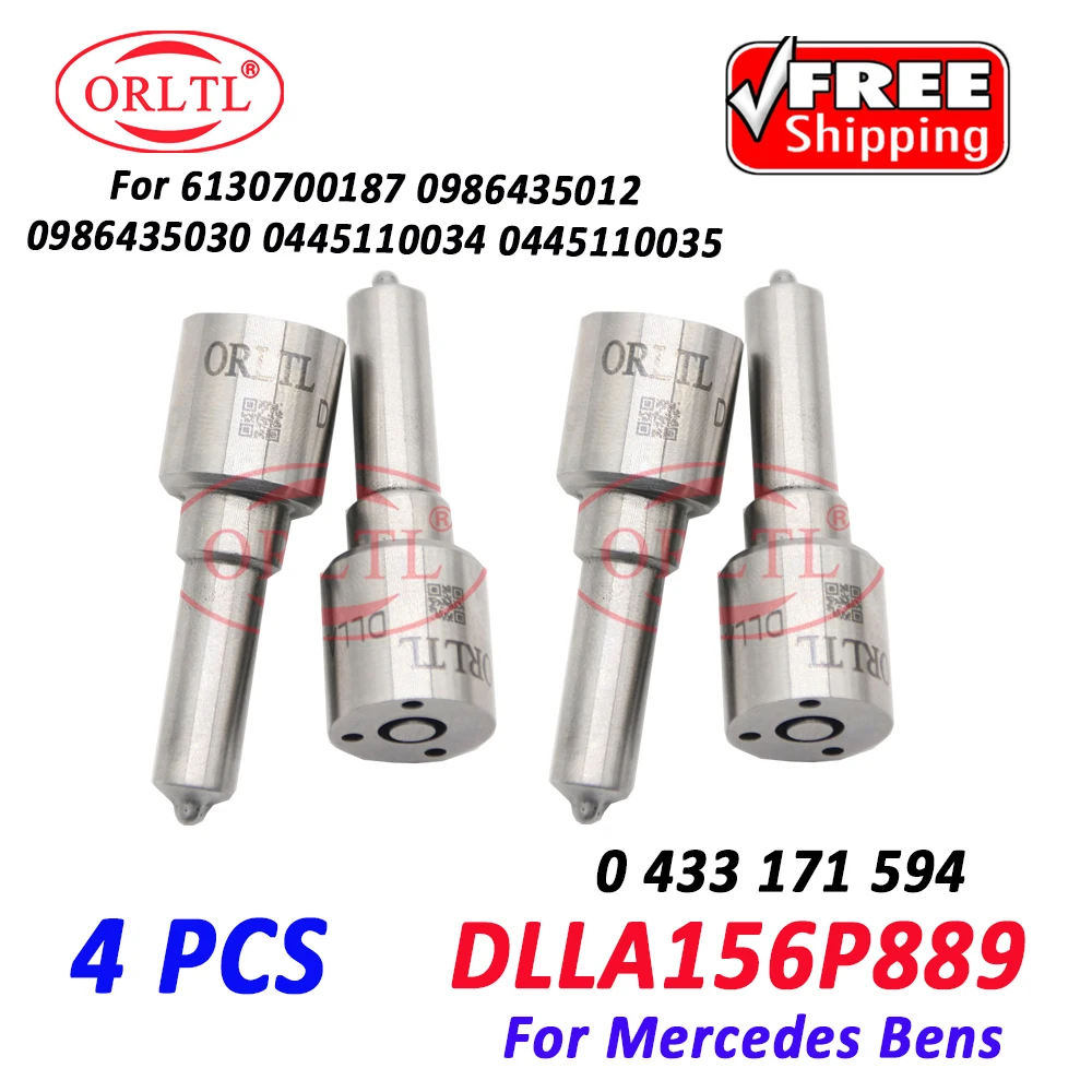 

4PCS DLLA156P889 NEW 0 433 172 037 Diesel Injection A 6130700187 Fuel Injector Nozzle for 0445110034 0986435012 0986435030 ORLTL