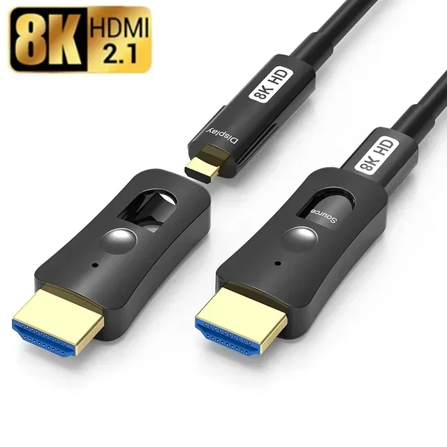 Jasoz Micro HDMI auf HDMI 2.1 Glasfaserkabel 3