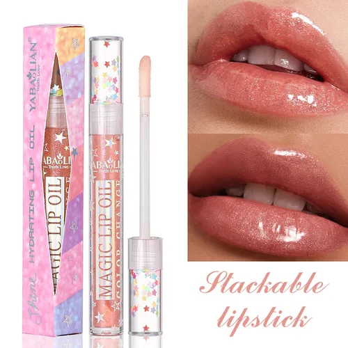 Imagen 2 del producto 6 colores hidratante diamante brillo de labios maquillaje brillante líquido lápiz labial perla brillo de labios Sexy gran oferta