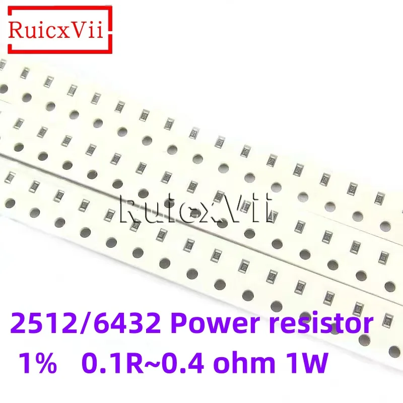 

50 шт. 2512 1 Вт SMD силовой резистор 1% 6432 0,1 0,11 0,12 0,13 0,15 0,16 0,18 0,2 0,22 0,24 0,25 0,27 0,3 0,33 0,36 0,39 0,4 Ом