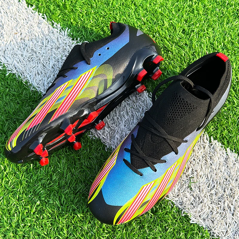 Mens Football Shoes Free Shipping Luxury Design Five-a-side Soccer Shoes Artificial Grass Childrens Football Boots for Kids