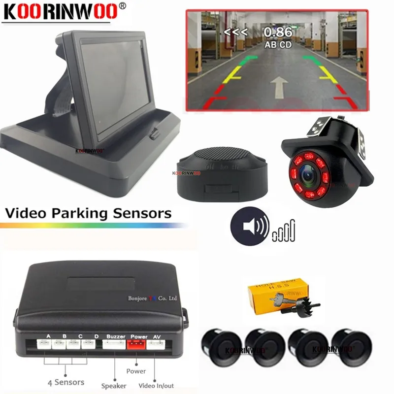 koorinwoo-wireless-dash-electronics-parking-sensors-4-probes-alert-folding-43-monitor-car-rearview-camera-auto-radar-parktronic