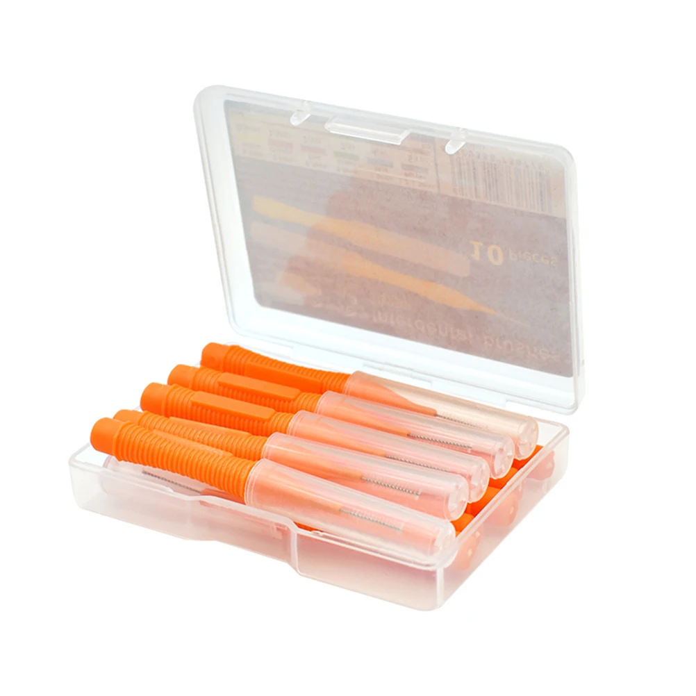 ชุดแปรงซอกฟัน 1 ชุด ป้องกันฟันผุ ทำความสะอาดซอกฟัน ไหมขัดฟัน แปรงซอกฟันสีเหลือง ทำความสะอาดเศษอาหาร