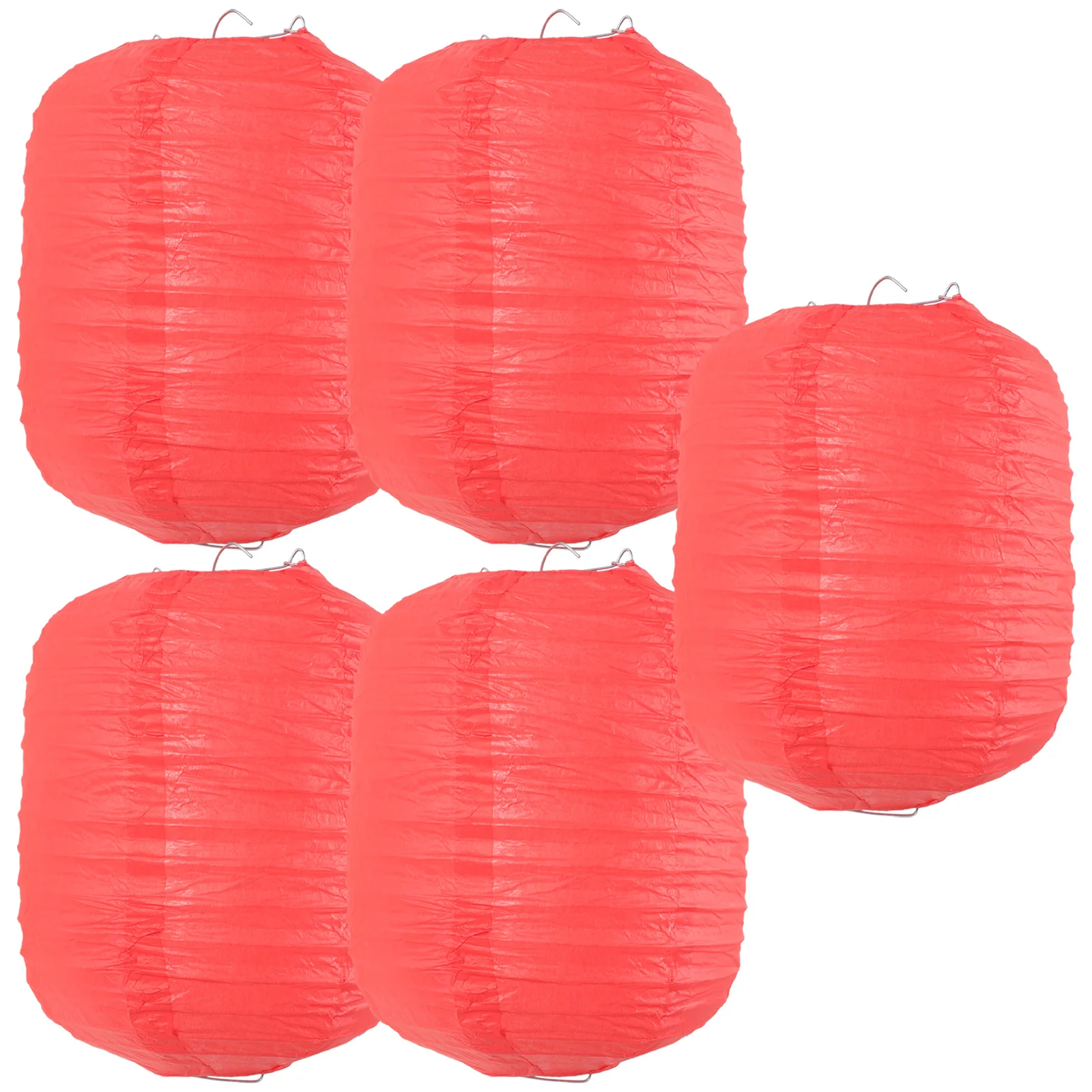 

5 Pcs Winter Melon Chinese Lanterns Wedding Decorations Hanging Party Foldable Decorative Folding