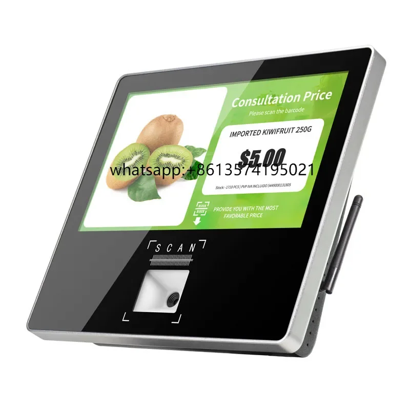 

TPoint Of Sale Win10 System Barcode Scanning Product Price Reader Touch Screen Price Checker For Supermarket