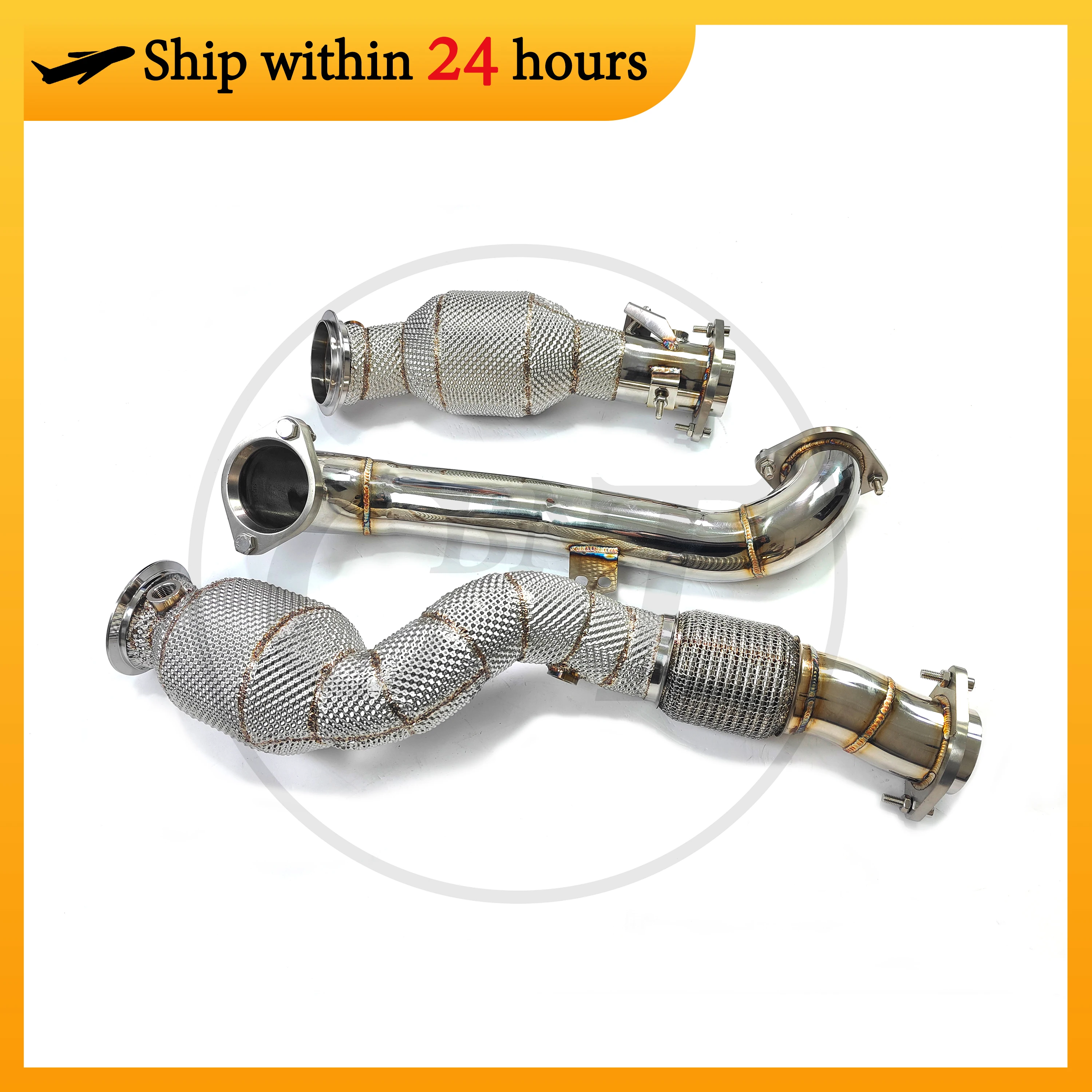 

CBNT for BMW M3 G80 M4 G82 S58 3.0T Exhaust System Downpipe & Front Pipe Exhaust Header with Catalytic Converter Exhaust Pipe