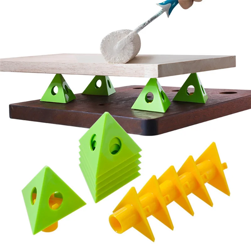 -A23G 1Set Photo Frame Paint Pad Bracket Triangular Plastic Foot Bracket Woodworking Bracket