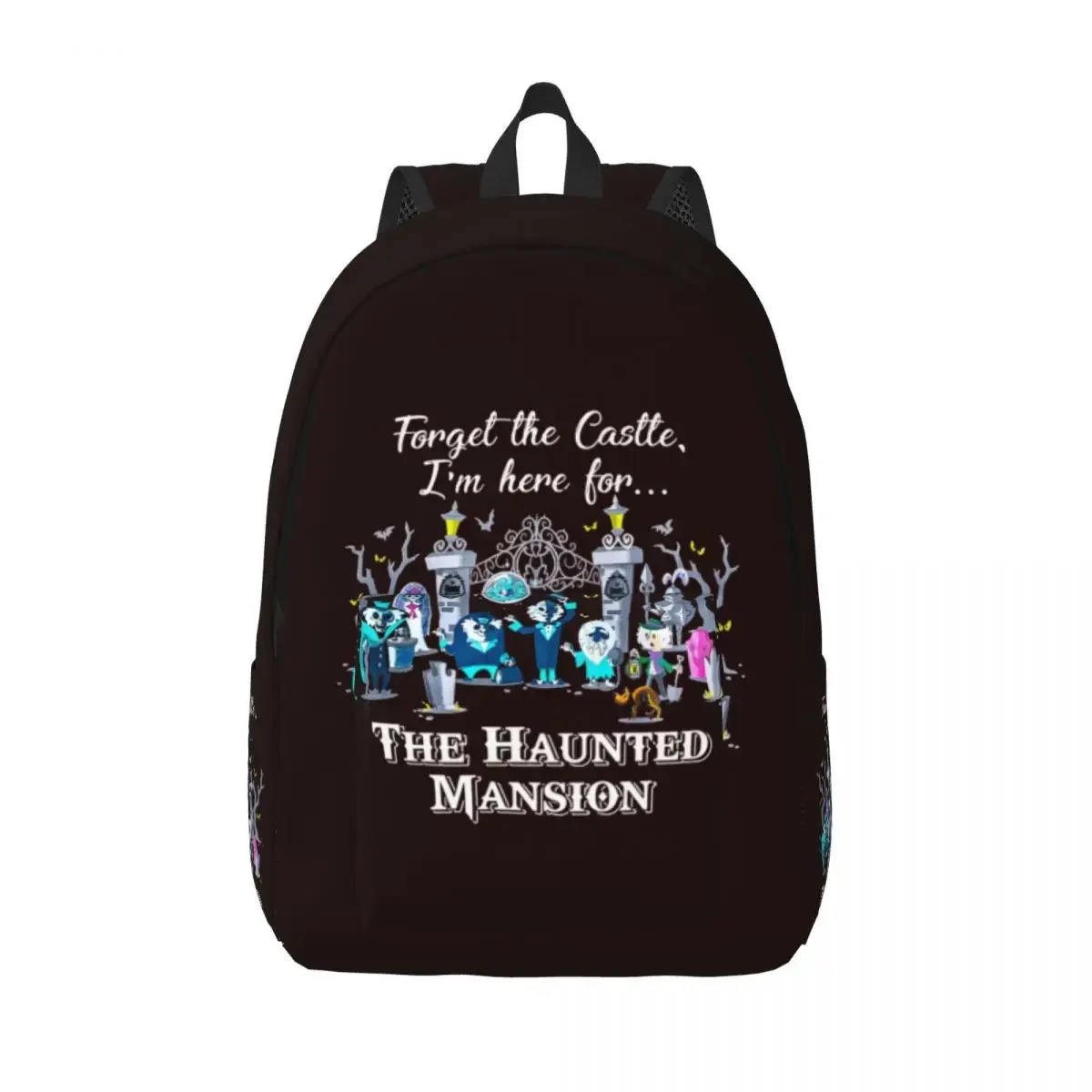 Magic Kingdom Cute Forget Haunted Mansion Travel Canvas Backpack School Laptop Bookbag Dread Manor College Student Daypack Bags