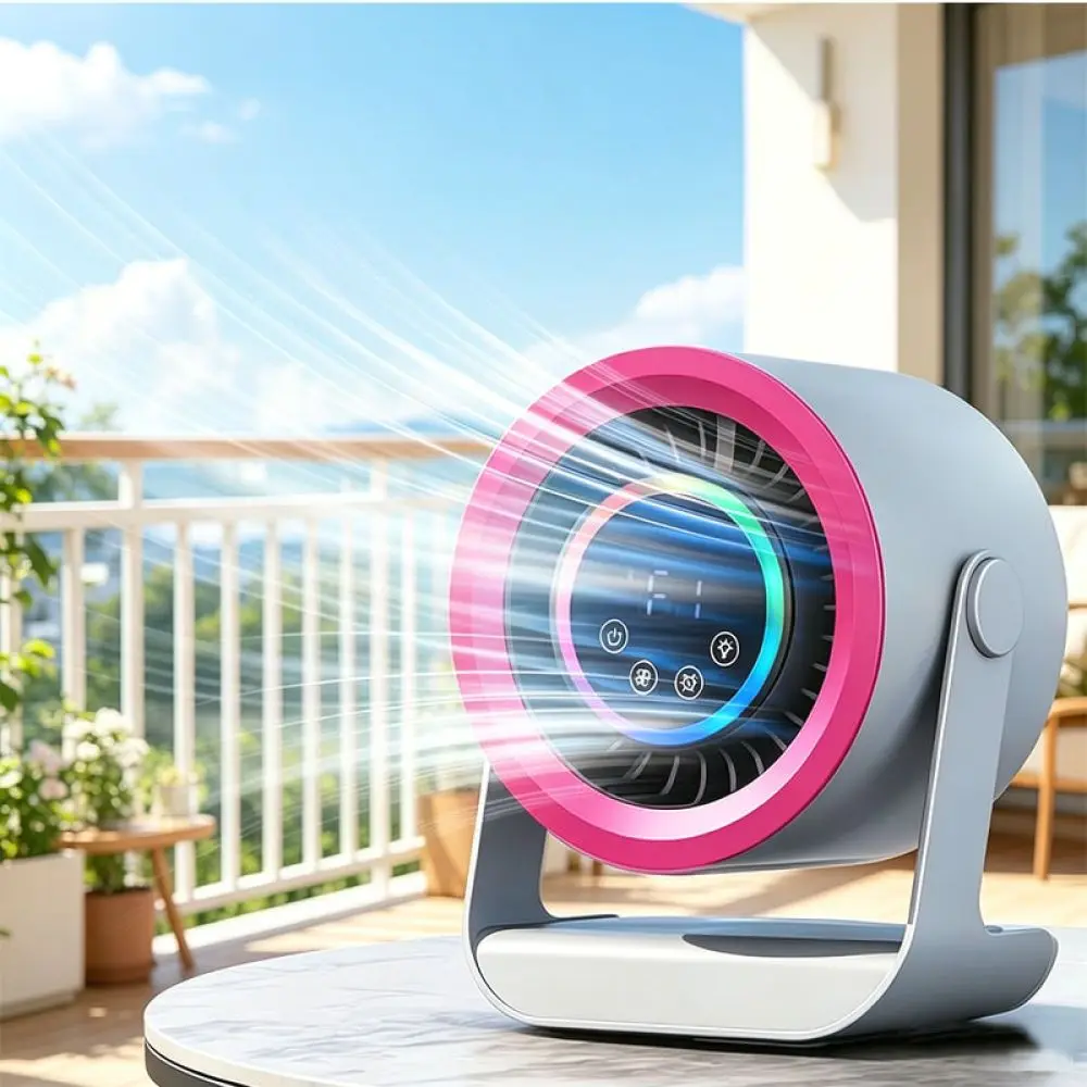 Quiet Mini Desk Fan Rechargeable Air Cooling Circulator Portable Table Fan For Office Home Bedroom Desktop Use