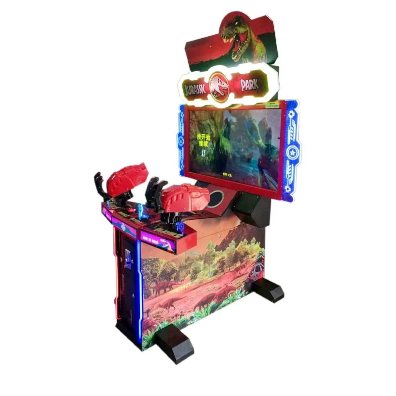 وحدة تحكم جديدة فاخرة عالية الوضوح بمسدس مزدوج آلة إطلاق الخيال العلمي-مقرحية Gunfighter ثلاثة في واحد لعبة عائلية تعمل بقطع النقود المعدنية