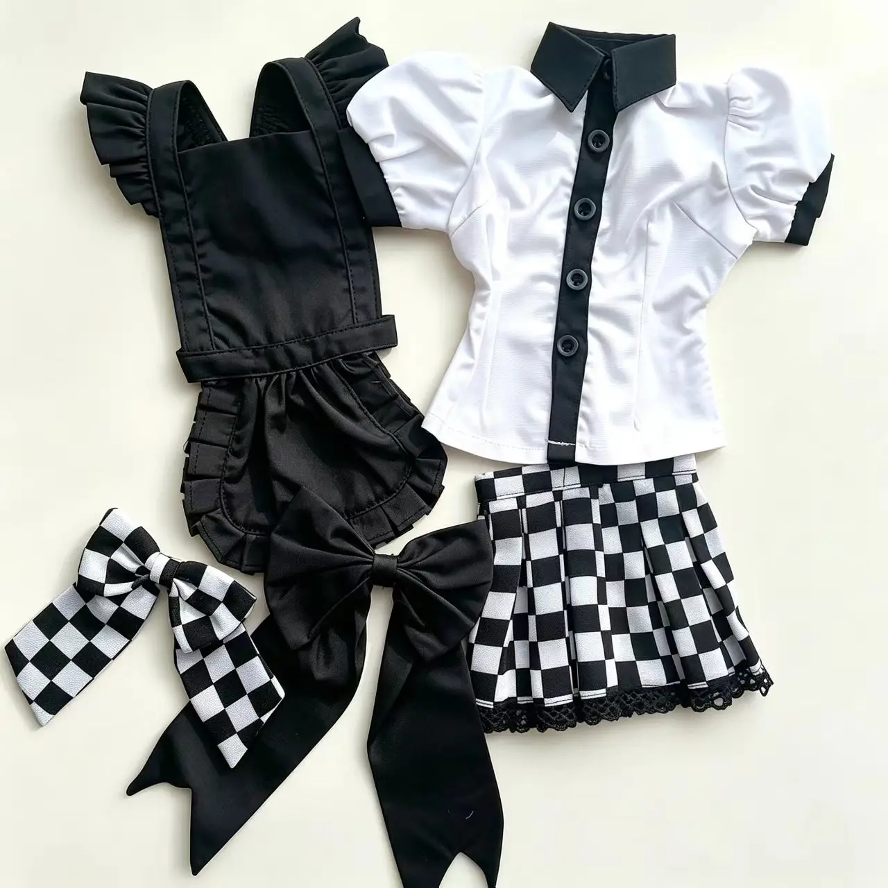 [wamami] 38# White/Black Cosplay Custome Dress/Suit For 1/4 MSD 1/3 DZ DD SD AOD Dolls Dollfie Outfits