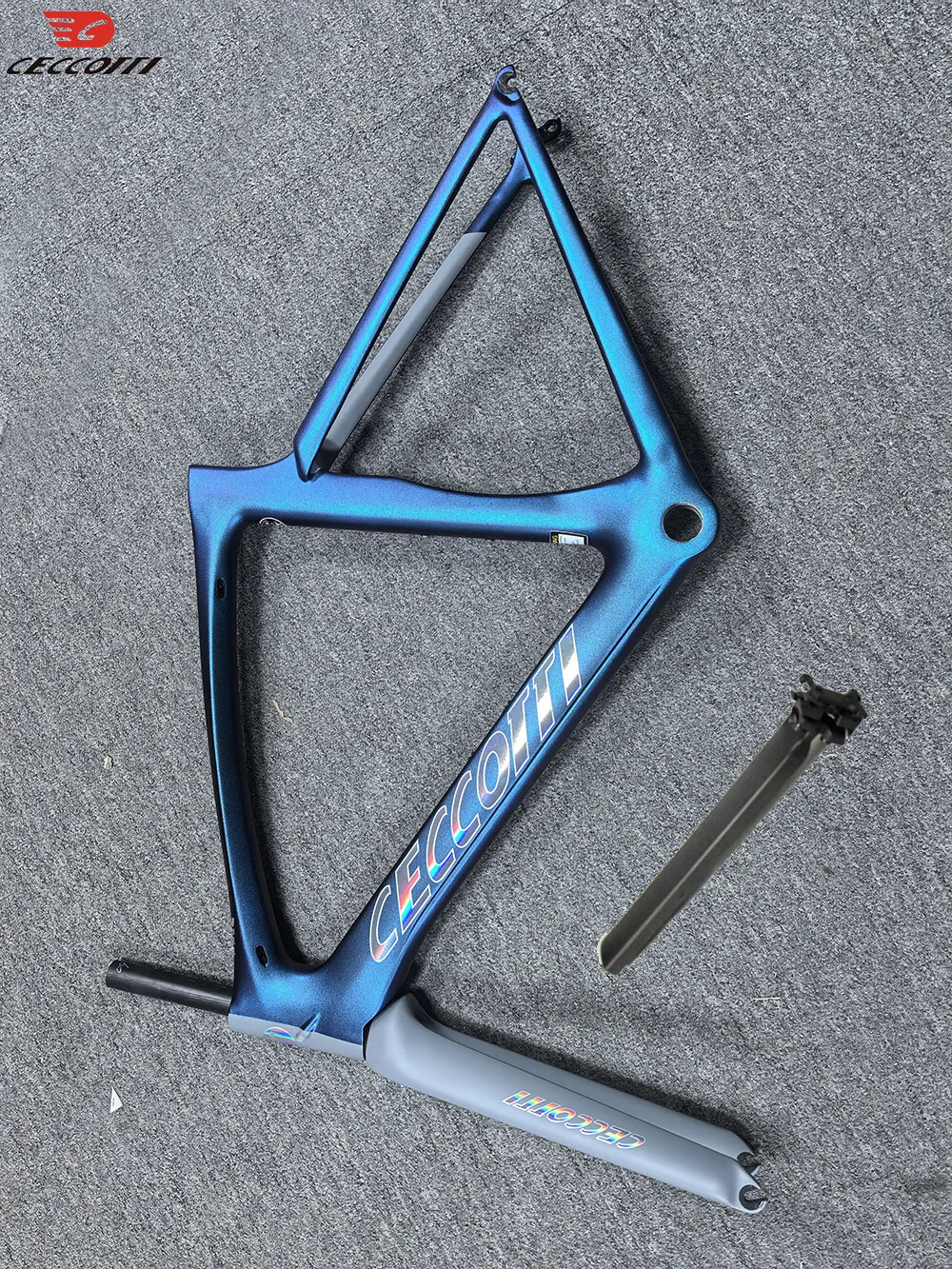 Ceccotti Factory Road Bike Frame fit Max 700*28C tires V Brake Bicycle Frameset available   DIY color  Carbon Frame