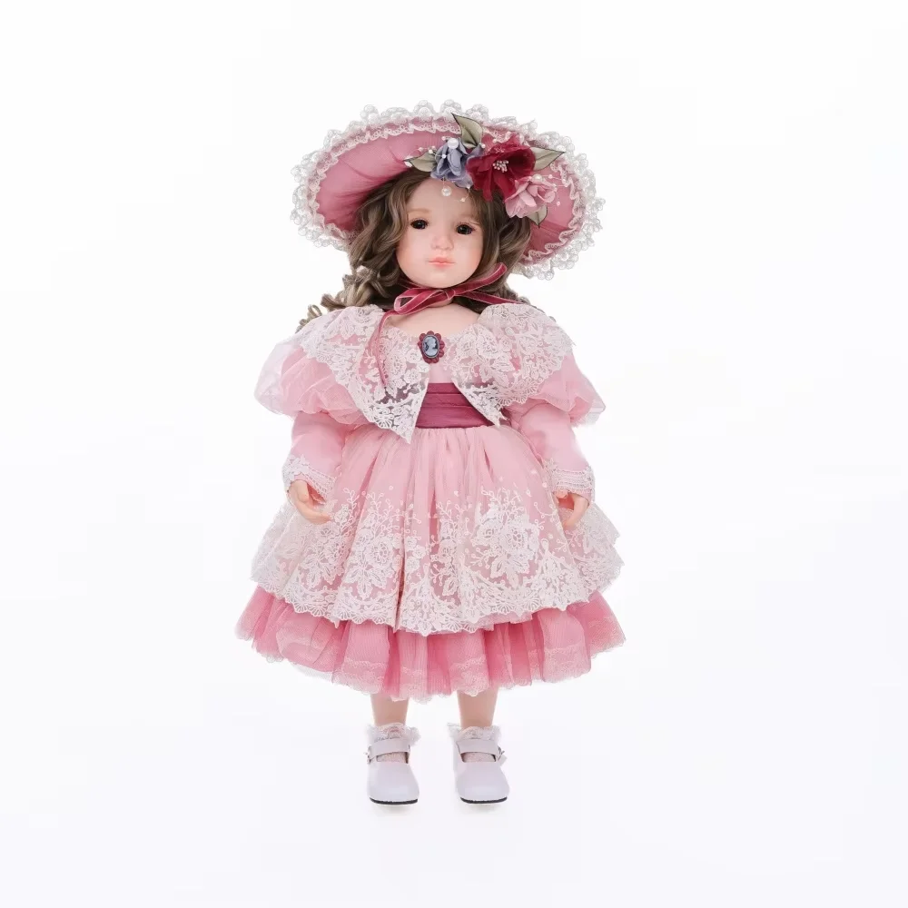 

Cloveray 20 inch Original New Victorian Style Porcelain Doll Ceramic Cloth Body Retro Style Ceramic Doll High-quality Art Gift