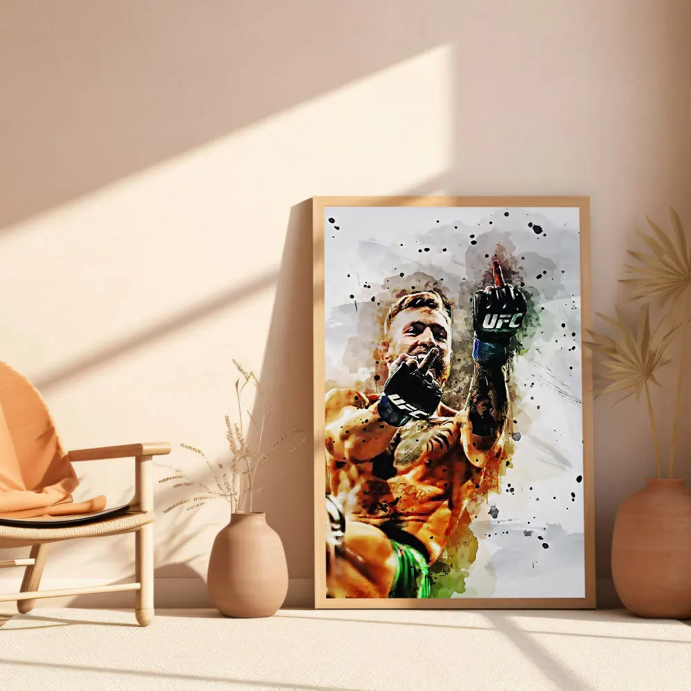 كونور مكجريجور ملصق قماش الطباعة اللوحة ، تحفيز الفن ، اللياقة البدنية غرفة رياضية ديكور كونور مكجريجور قماش جدار الفن #3