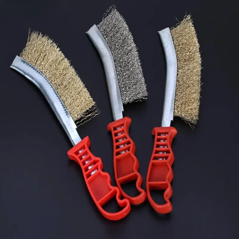 

Многофункциональная проволочная щетка для инструментов с медным покрытием (щетка из нержавеющей стали, 1 шт.), кухонный гриль с длинной ручкой, специальная пластина для удаления ржавчины