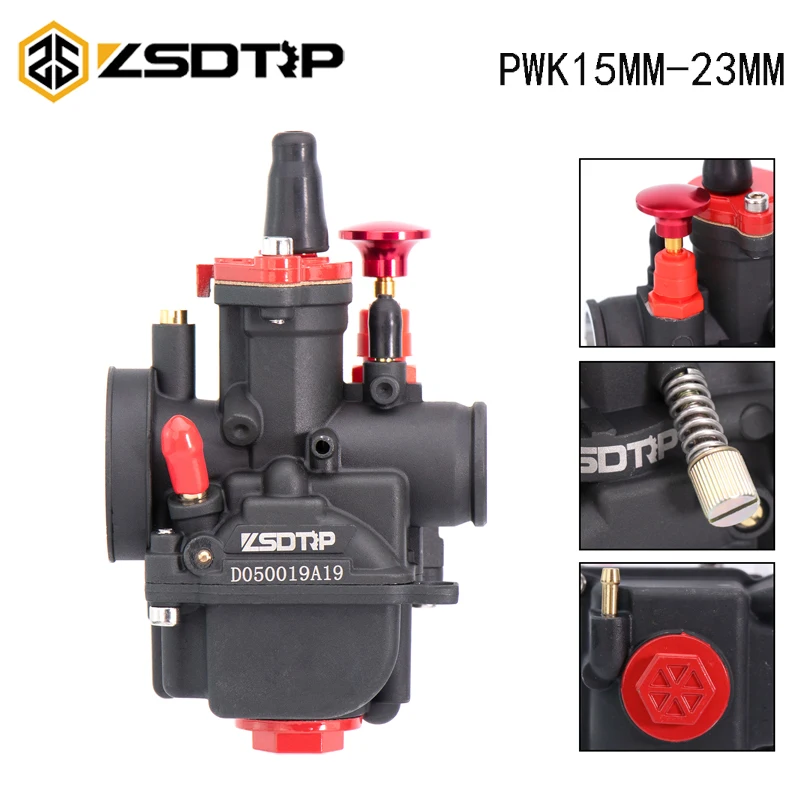 

ZSDTRP Samll Size 15/17/19/21/23mm Black PWK Carburetor for Scooters Moped 50-125CC Engine for scooterssmall displacement engine