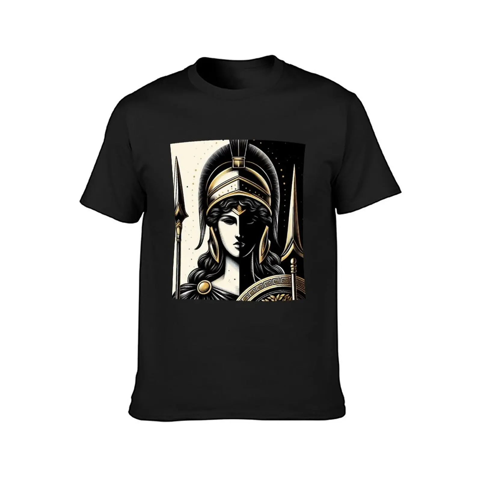 Athena Black & Gold Greek God Mythology T-Shirt blanks anime sublime tshirts for men