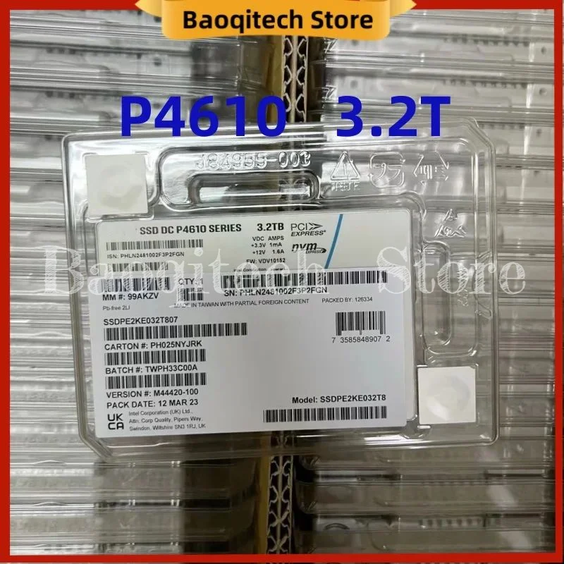 NEW DC P4610 Series 1.6T 3.2T 6.4T Enterprise SSD U.2 2.5