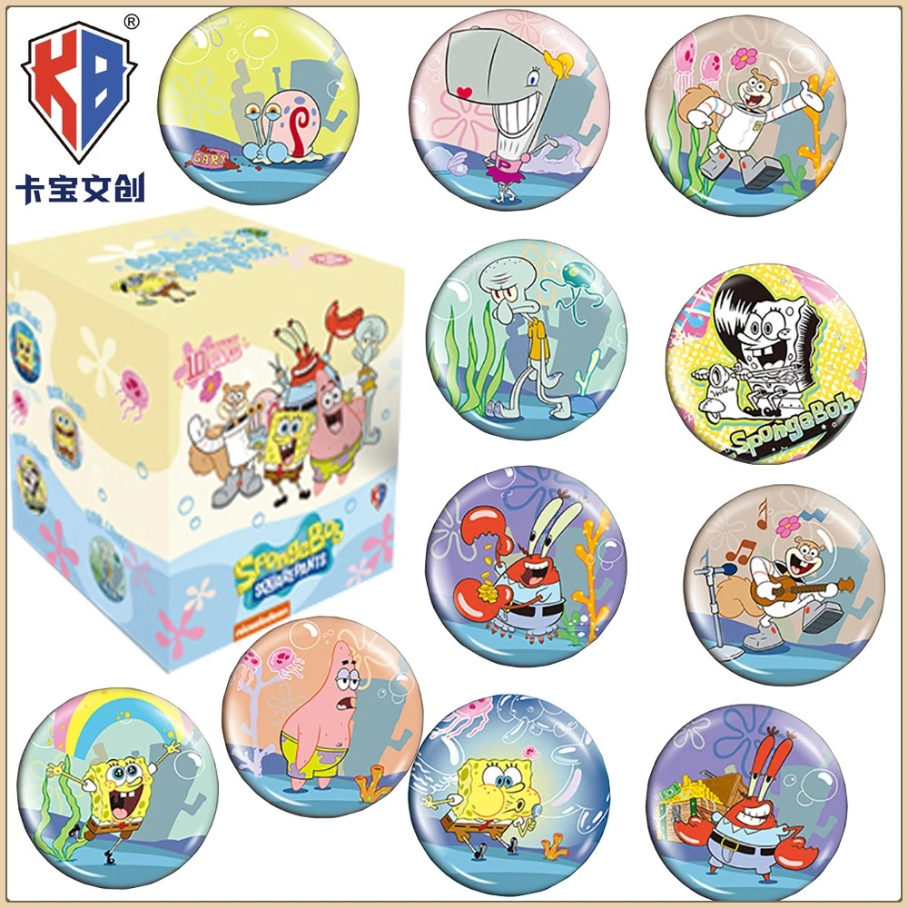 

New Kabao SpongeBob SquarePants Anime Peripheral Characters Collection Badge Cartoon Cute Brooches on Backpack Accessories Gifts