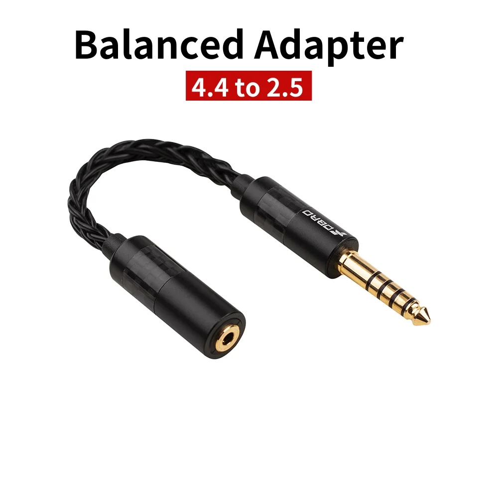 8 Core No-Oxygen Copper  4.4mm Male to 3.5mm Balanced Conversion Cable Female adapter For MP3 Music Player sound headphones