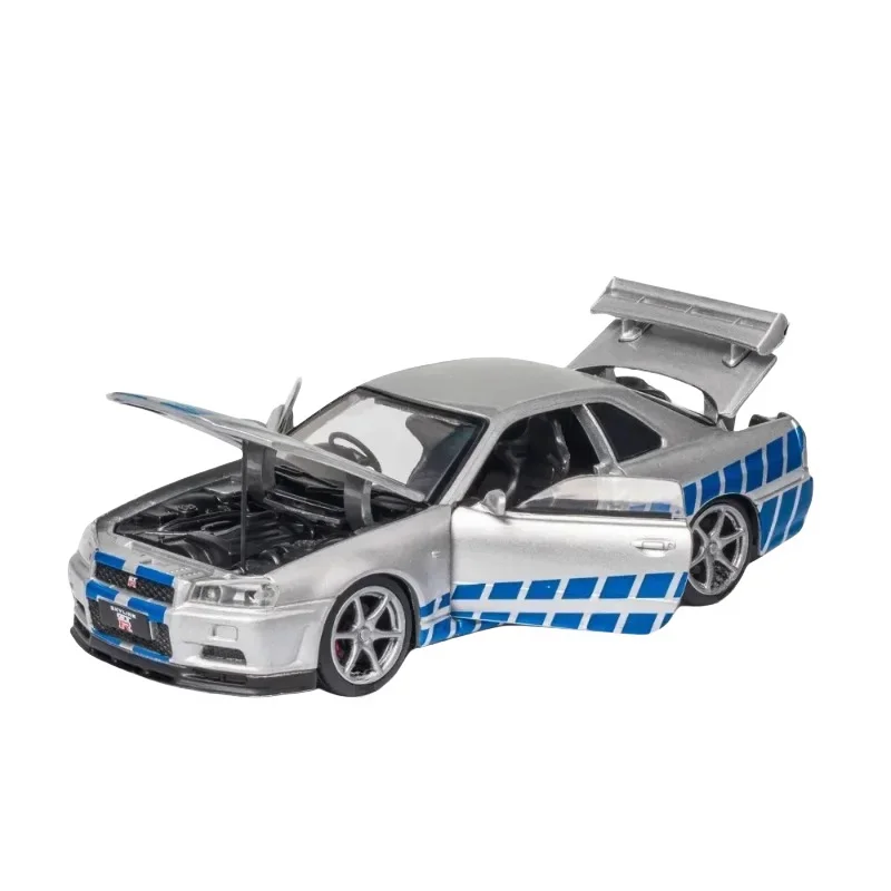 Nissan Skyline Ares GTR R34 Diecasts Veículos de brinquedo metálico para crianças, modelo de carro, alta simulação, brinquedos de coleção, novo, 1:32