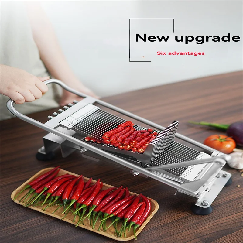Handheld Pfeffer Chili Chili Scheibe Schneiden Cutter Maschine Haushalt Manuelle Pfeffer Schneiden Maschine