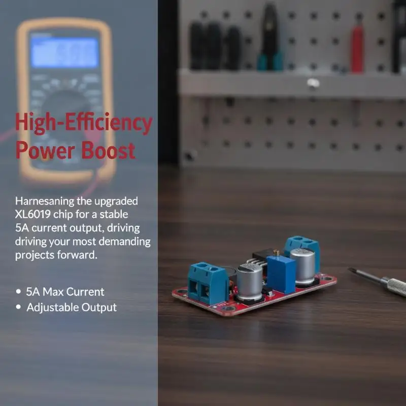 XL6019 DC-DC Adjustable Boost Power Module 5A High Power Voltage Regulator for Electric Toy Power Upgrade