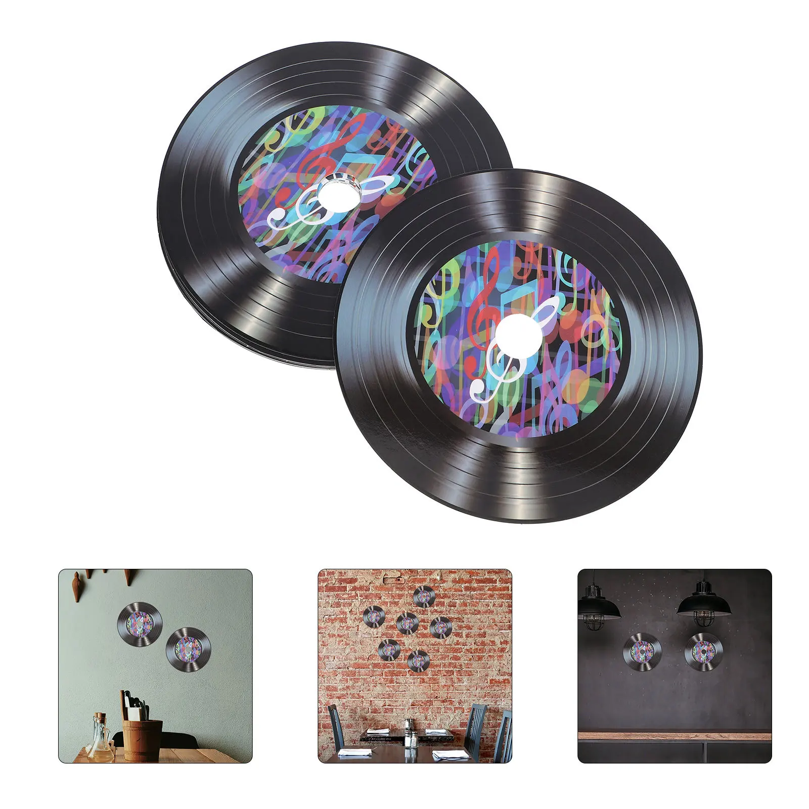 

1 комплект, виниловые пластинки, украшения, винтажный декор для вечеринки, ретро-стиль для домашнего офиса, бара, кафе, рок-музыки, украшение для вечеринки