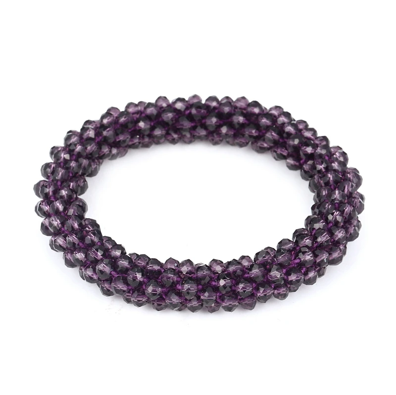 Boho Elastische Armbänder für Frauen, Vintage Stretch Bohemian Femme Haar-Accessoire, Kristallglasperlen-Armbänder, Party-Schmuck, Geschenk – Detail 13