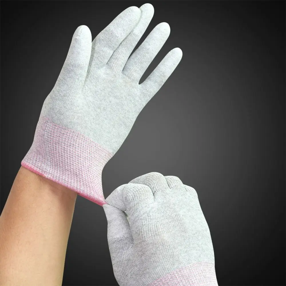 Electronic Anti-static Gloves Nylon-Carbon Palm Coating Working Gloves Non-slip ESD Safety Work Gloves Electronic