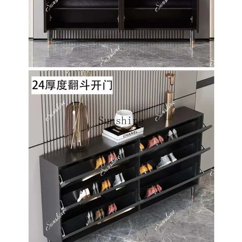 Light luxury ultra-thin opposite door 24cm solid wood integrated cabinet against the wall  FT