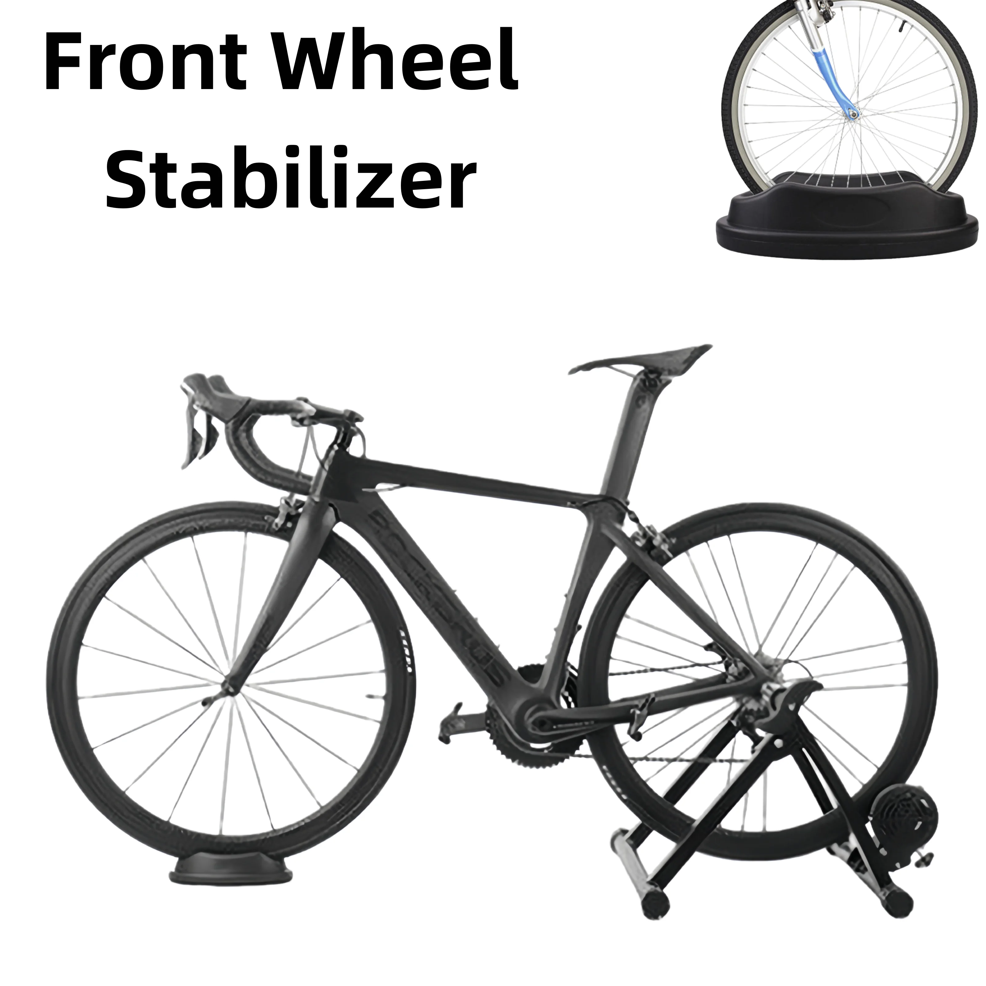 

1PCS Indoor Bicycle Trainer Front Wheel Riser Block Stabilizer for Mountain and Road Bikes Enhanced Stability Floor Protection