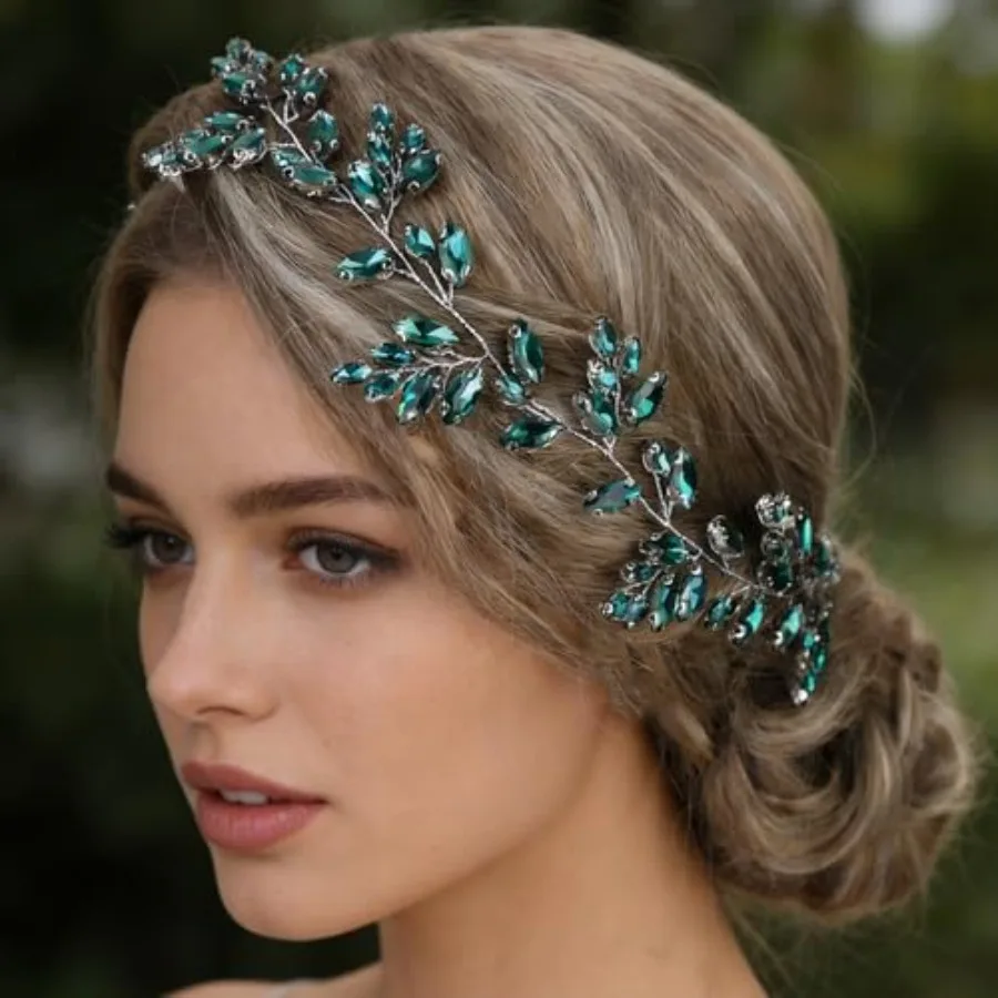 

Women Bride Wedding Prom Party Hair Vine Headband Bridal Hair Accessories Rhinestones Bridal Hair Vine Headband Head Pieces for