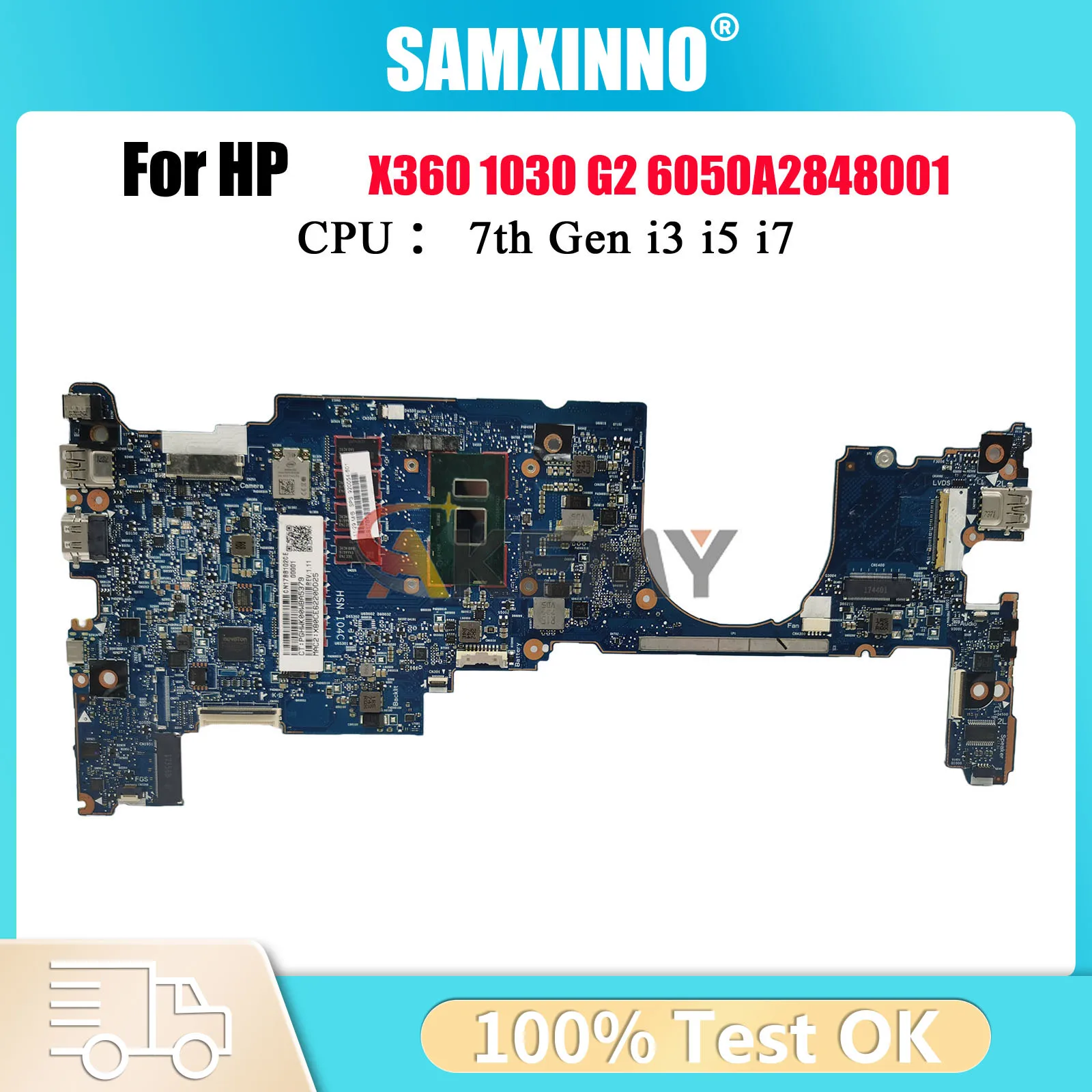 

6050A2848001 для ноутбука HP EliteBook X360 1030 G2, материнская плата 917922-601 L30419-601 с процессором i5 i7 7-го поколения, 8 ГБ/16 ГБ ОЗУ, протестировано, ОК