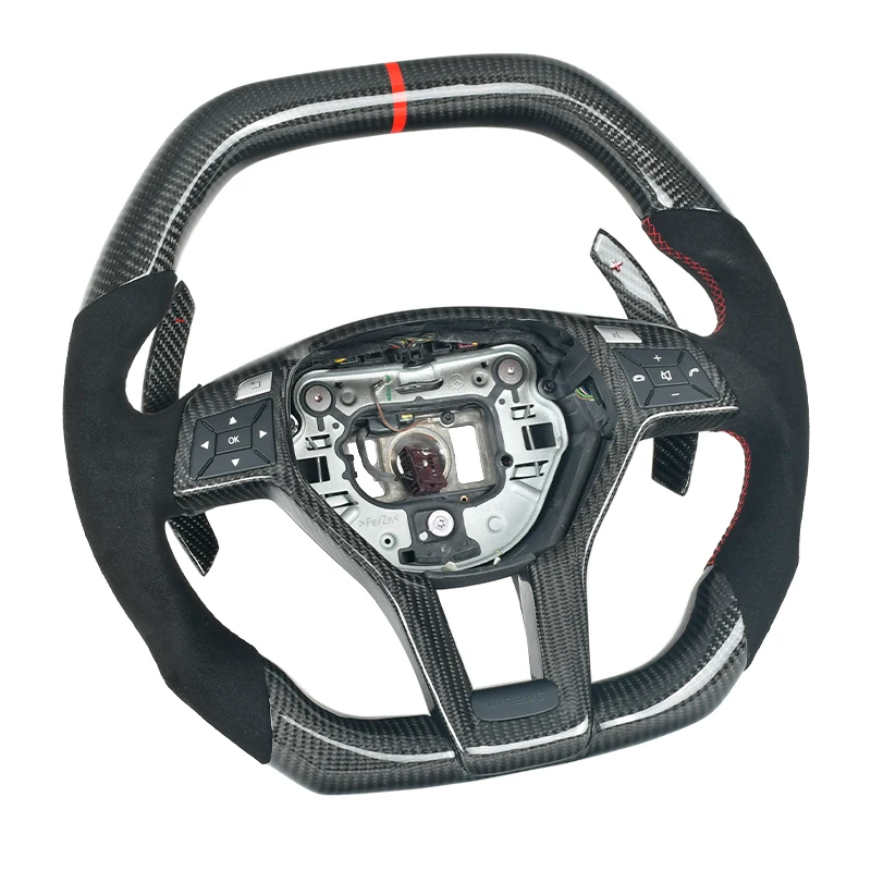 Customized 100% Real Carbon Fiber Steering Wheel For Mercedes Benz E C CLS W218 W212 W204 W207 Class