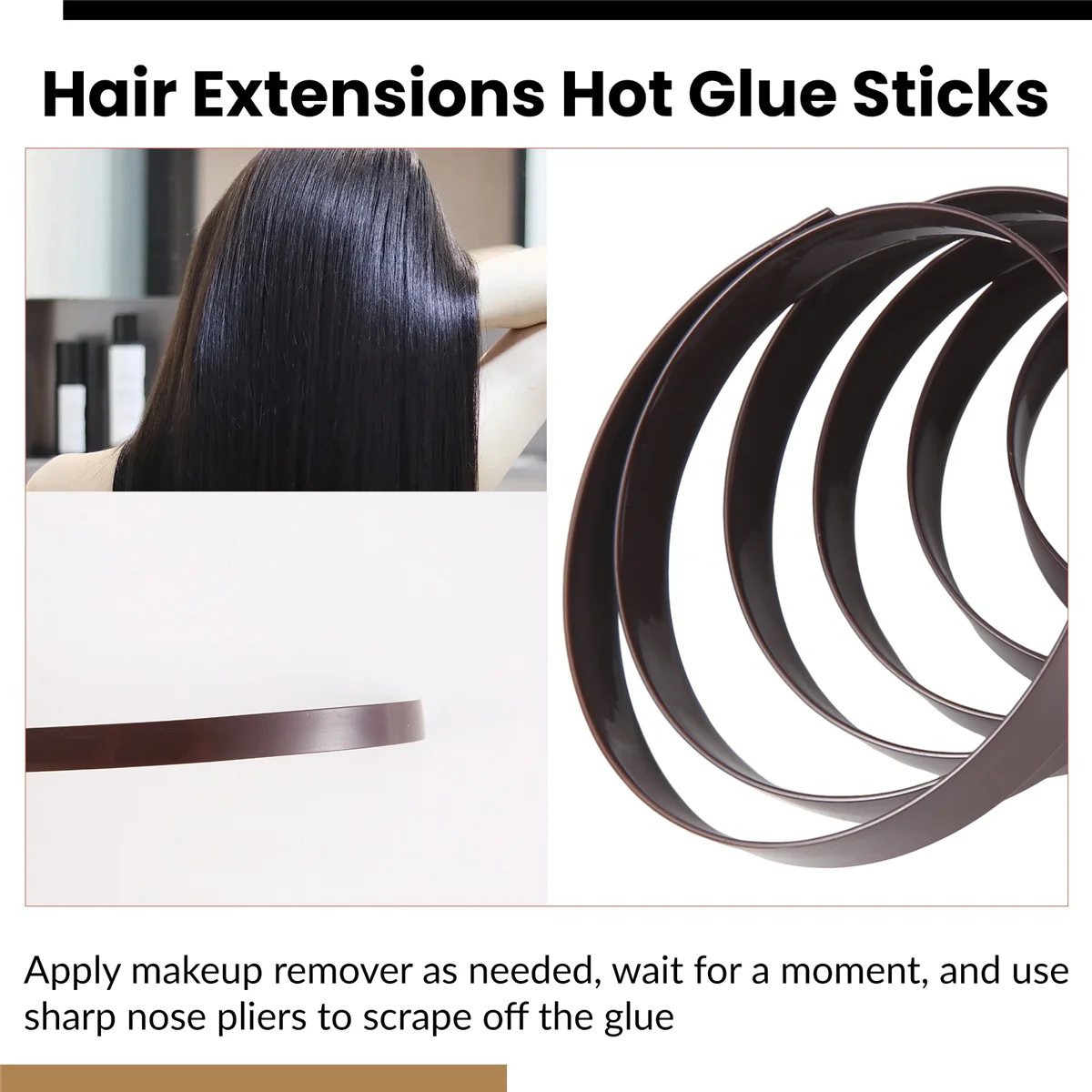 ABKB Bruin Haarverlenging Hot Italiaanse Lijm Keratine Lijm Lijm Platte Kop Tip Fusion Extension Salon Salon Tool