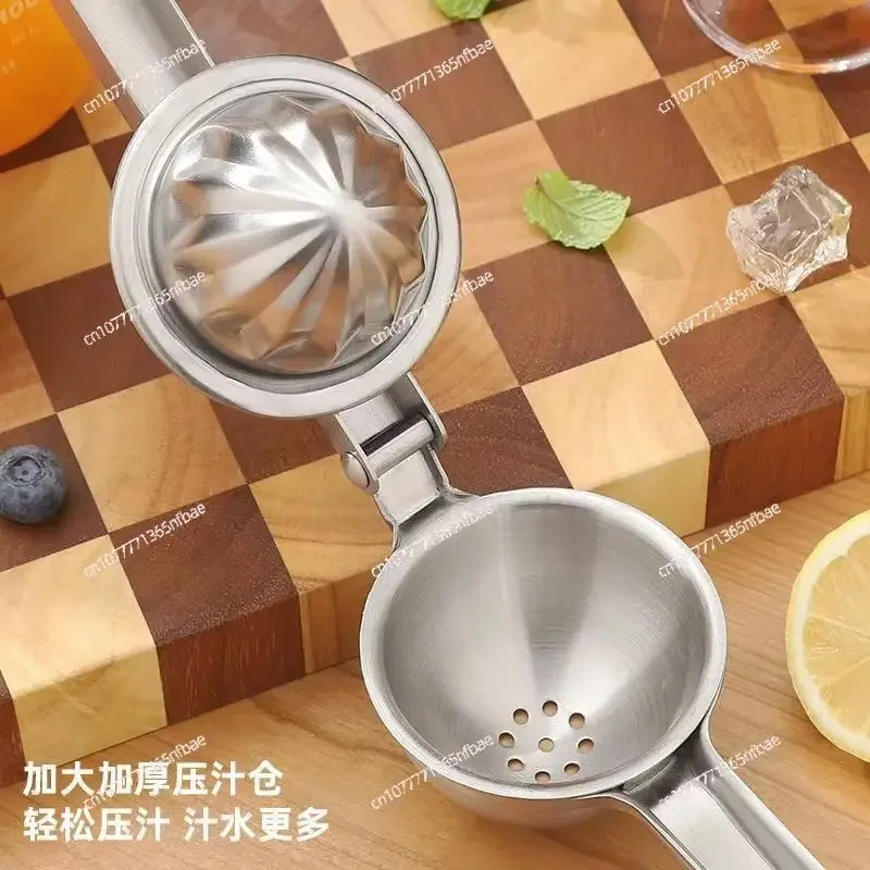 316L Stainless Steel Manual Lemon Squeezer Heavy Duty Hand Press Fruit Juicer Citrus Press Orange Lime Squeezer for Home Kitchen view 3