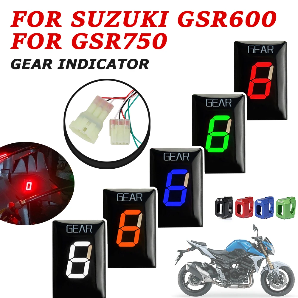 Motorcycle Accessories Gear Indicator 1-6 Gear Speed Display Ecu Plug Parts For SUZUKI GSR750 GSR 750 GSR 600 GSR600 2011 2012