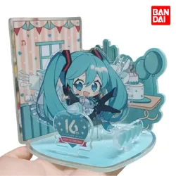 Hatsune Miku two-dimensional animation peripheral 16th anniversary acrylic combination ornaments mini Q version character stand