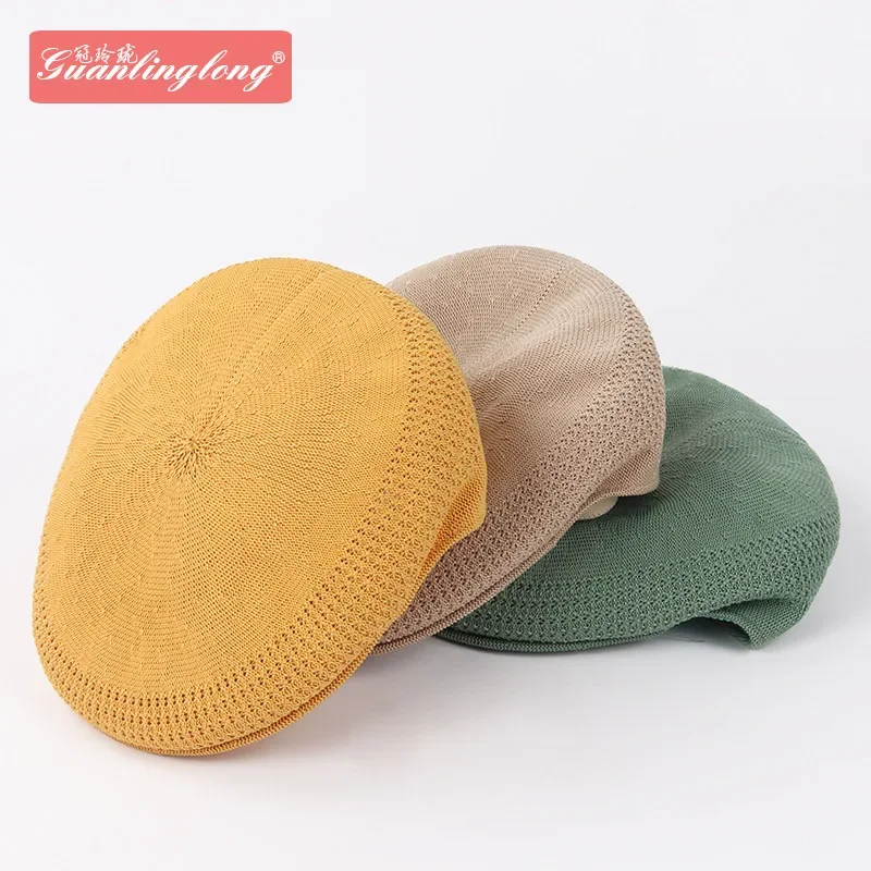 Brand Oohmy Kpop Korean Style Y2k Retro Beret Hat for Men Women Painter Caps French Artist Beret Caps for Women Girls