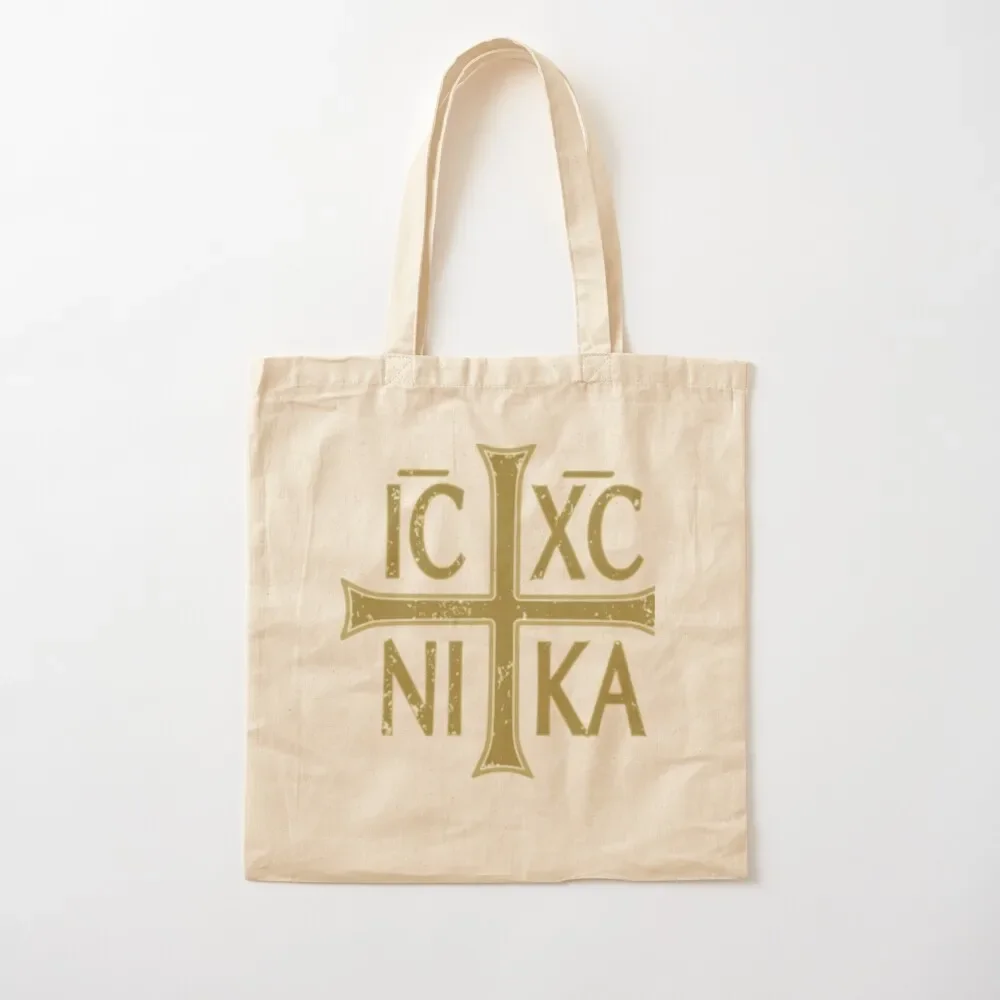 

IC XC NIKA Cross Orthodox Eastern Christianity Christogram Side Classic Tote Bag cute pouch bag university shopper bag