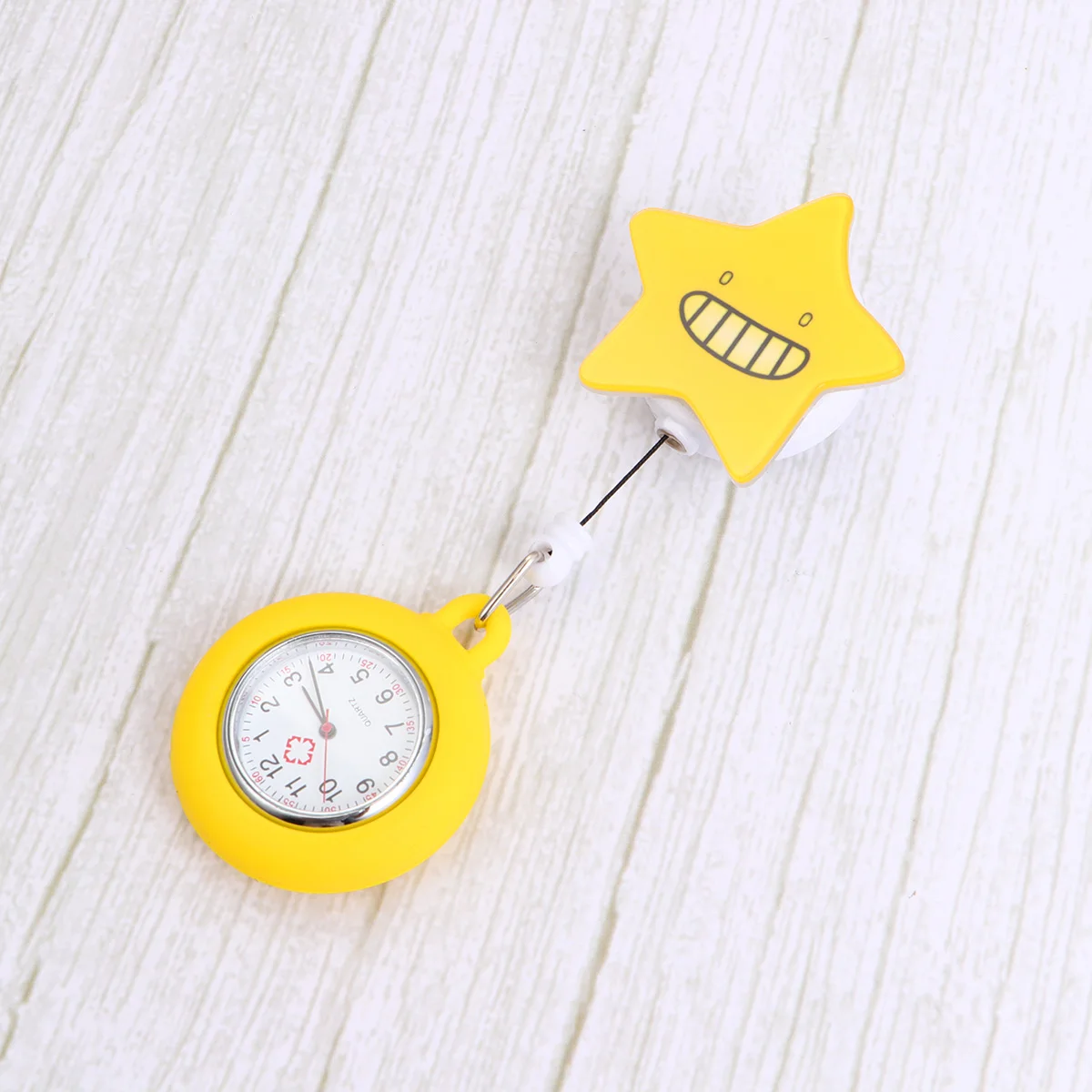 

Nurse Watches Portable Telescopic Medical Pocket Hanging Key Chain Yellow Student Lightweight Durable Accurate Time Keeping