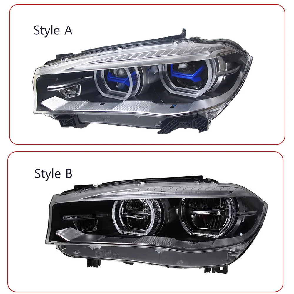 2pcs For BMW X5 F15 2014-2018 LED Adaptive Headlights-Low to High End Upgrade, Full Plug and Play, All-in-One Headlamp Assembly