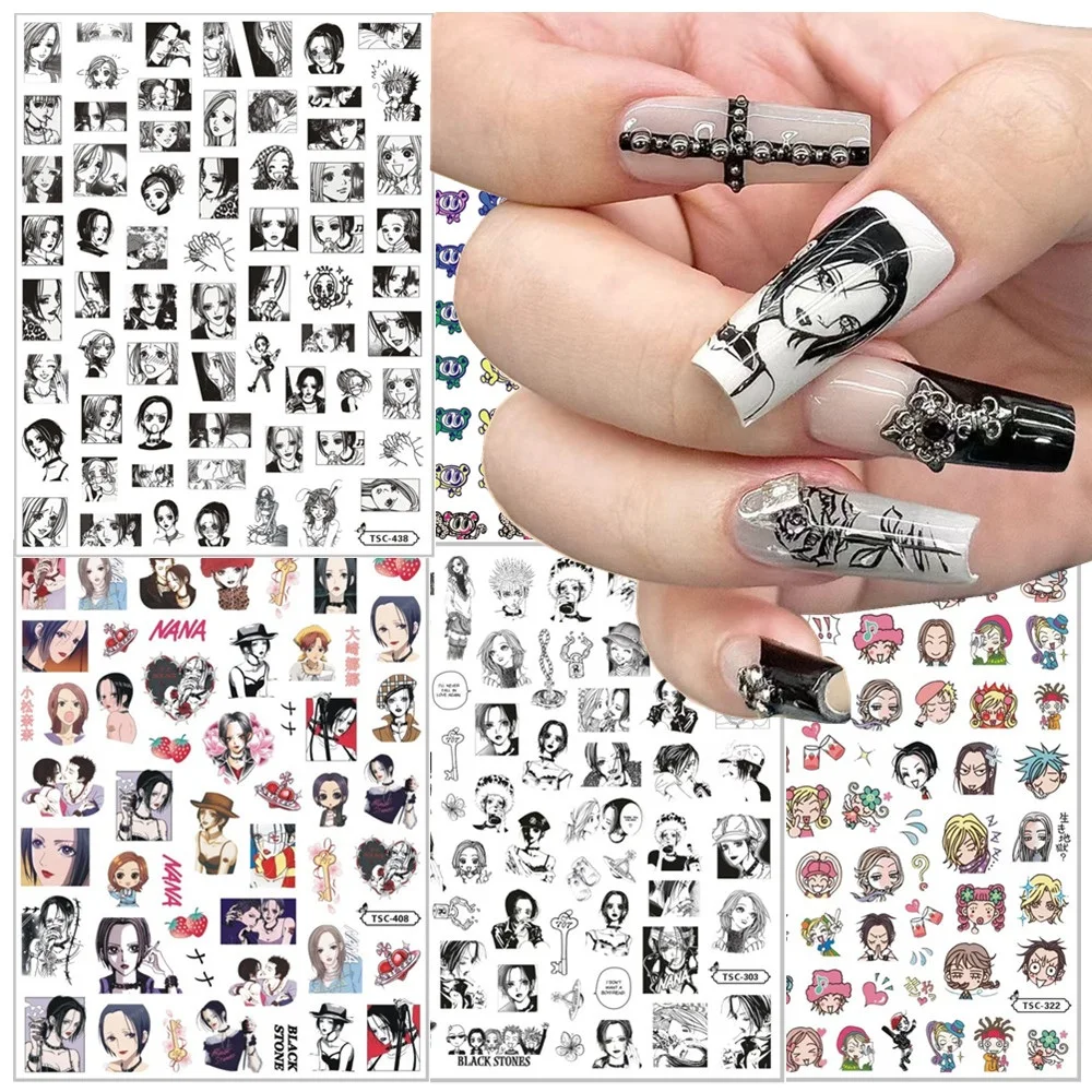 

TSC-322-438nana Demon SlayerdESIGNS 3d nail art stickers decal template diy nail tool decorations anime nail sticker