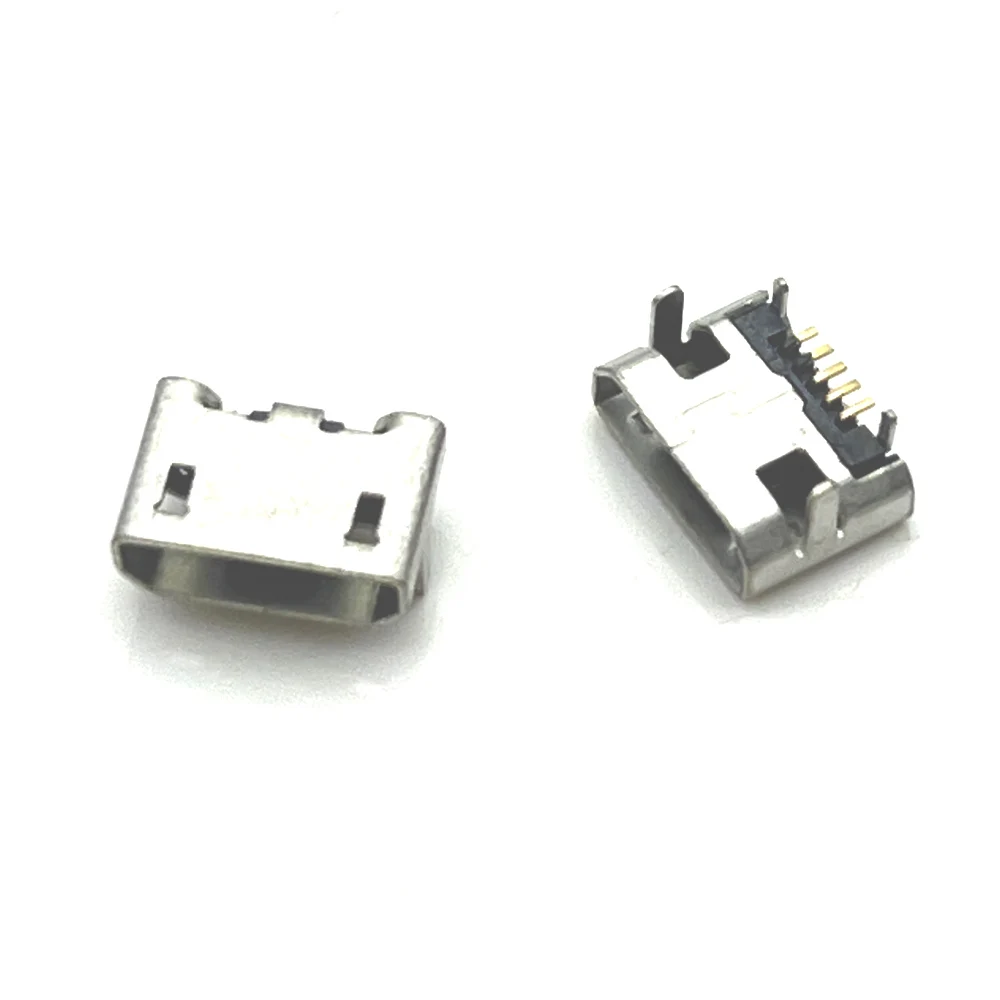 

50pcs Micro USB connector 5pin seat Jack Micro usb Four legs 5P Inserting plate seat Mini usb connector